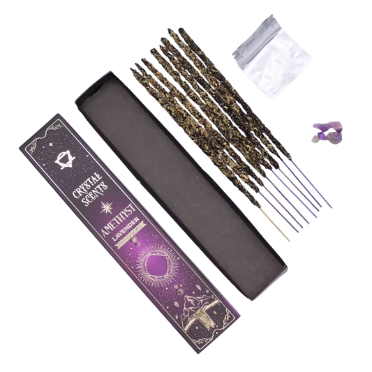 HYBRID INCENSE STICKS CRYSTAL LAVENDER & AMETHYST