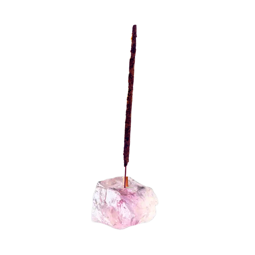 Rose Quartz Crystal Incense Holder