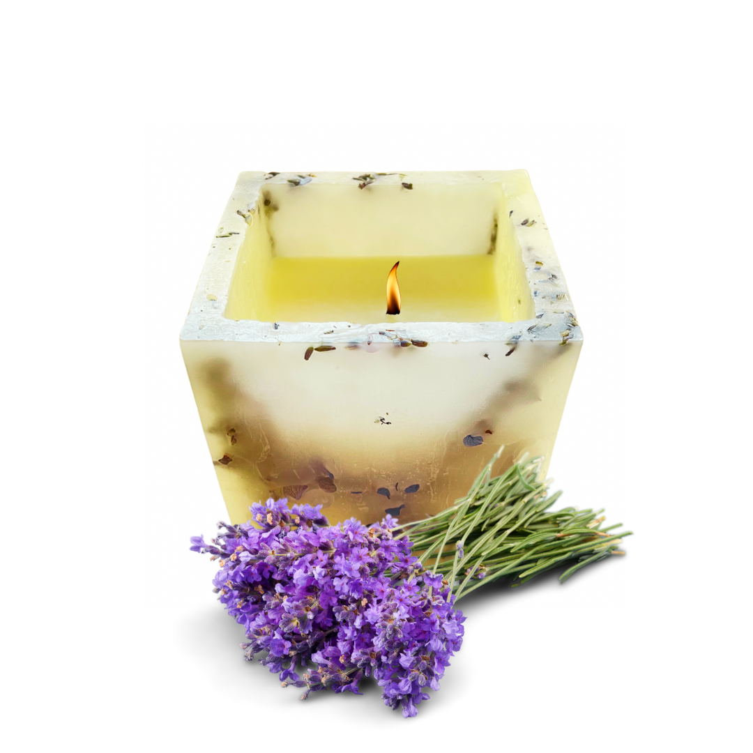 Blossom Essential Oil Candle with Real Flowers