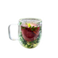 Cristal Glass Flower Mug Verde